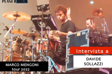 Davide Sollazzi sul palco con Mengoni